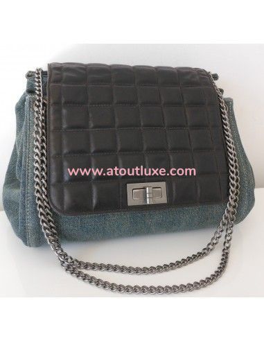SAC CHANEL 2.55 CUIR ET JEAN