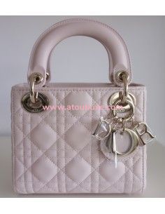 Sac Lady Dior mini rose poudre