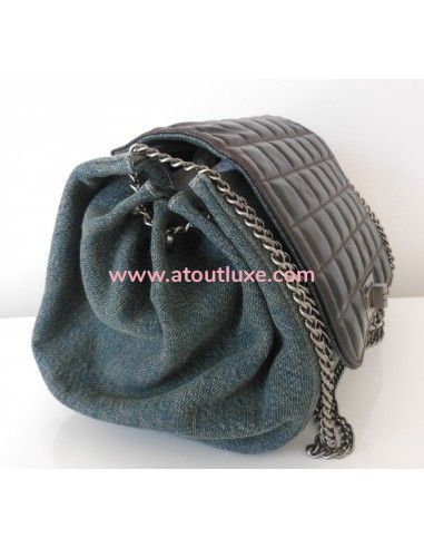 SAC CHANEL 2.55 CUIR ET JEAN SAC CHANEL 2.55 CUIR ET JEAN