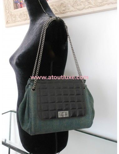 SAC CHANEL 2.55 CUIR ET JEAN SAC CHANEL 2.55 CUIR ET JEAN