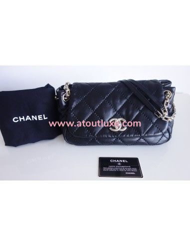 Sac Chanel noir à rabat Sac Chanel noir à rabat
