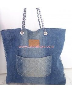 Sac Chanel shopping denim 2