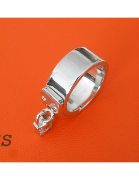 BAGUE NEW KELLY HERMES DIAMANTS ET OR BLANC