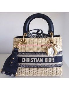 Sac Lady Dior rotin médium