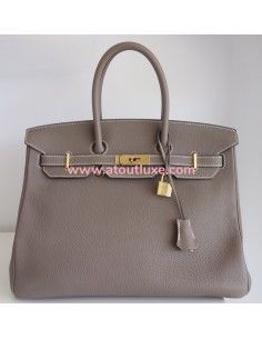 Sac Hermes Birkin 35 étoupe 2
