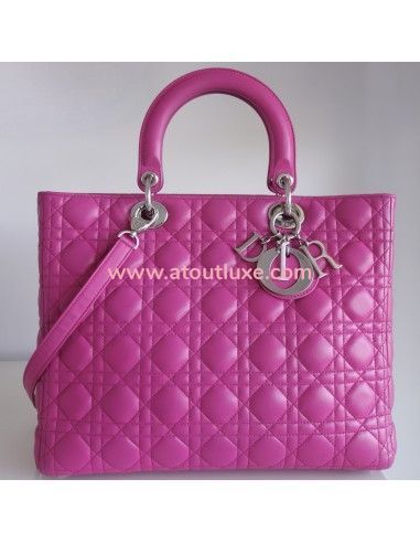Sac lady Dior rose