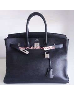 Sac Hermes Birkin 35 noir 2