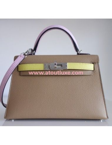Sac mini Kelly Hermès tricolore