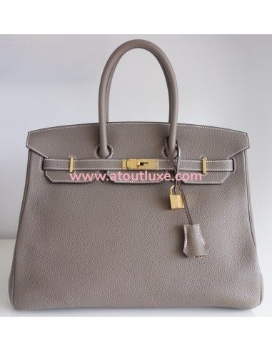 Sac Hermès Birkin 35 étoupe