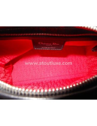 SAC LADY DIOR CUIR NOIR MEDIUM SAC LADY DIOR CUIR NOIR MEDIUM
