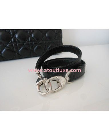 SAC LADY DIOR CUIR NOIR MEDIUM SAC LADY DIOR CUIR NOIR MEDIUM