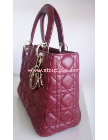 Sac Lady Dior bordeaux Sac Lady Dior bordeaux