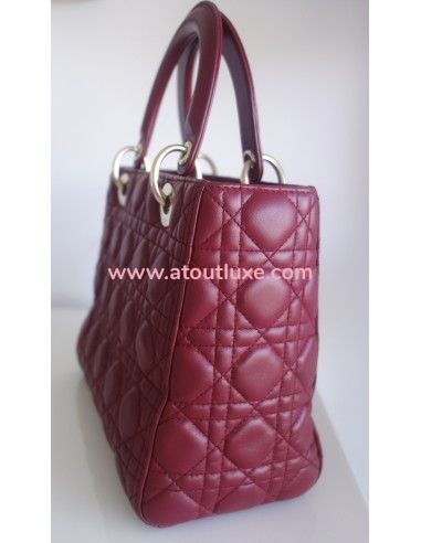 Sac Lady Dior bordeaux Sac Lady Dior bordeaux