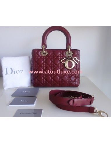 Sac Lady Dior bordeaux Sac Lady Dior bordeaux