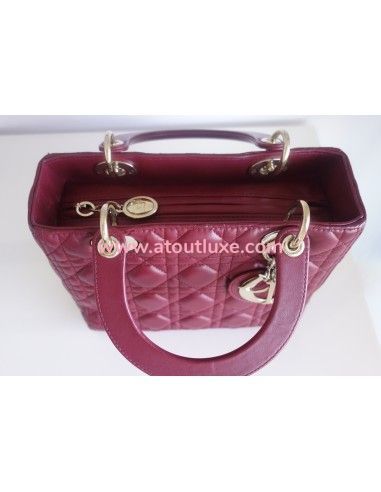 Sac Lady Dior bordeaux Sac Lady Dior bordeaux