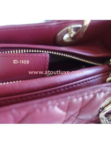 Sac Lady Dior bordeaux Sac Lady Dior bordeaux