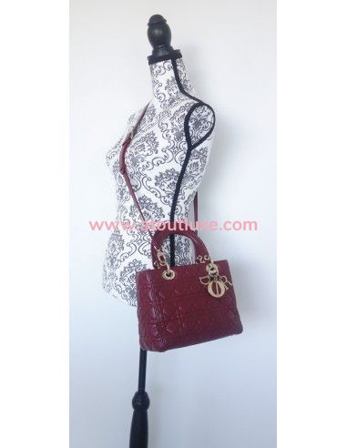 Sac Lady Dior bordeaux Sac Lady Dior bordeaux