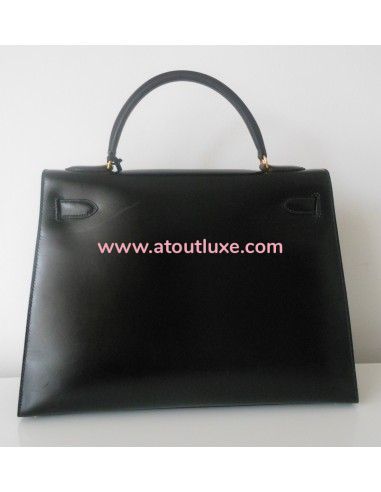 SAC HERMES KELLY BOX NOIR  SAC HERMES KELLY BOX NOIR