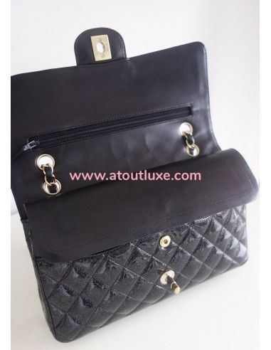 Sac Chanel Classique noir pailleté Sac Chanel Classique noir pailleté