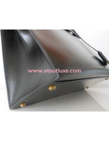 SAC HERMES KELLY BOX NOIR  SAC HERMES KELLY BOX NOIR