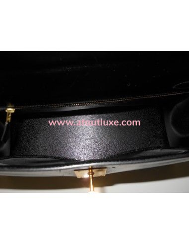 SAC HERMES KELLY BOX NOIR  SAC HERMES KELLY BOX NOIR