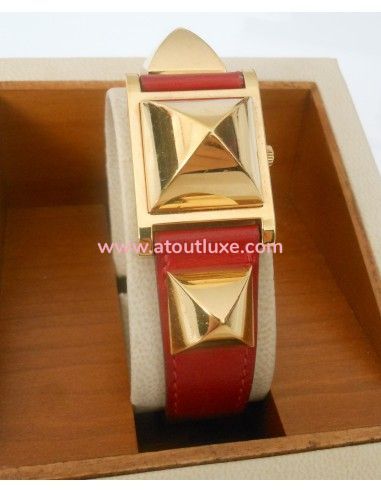 MONTRE HERMES MEDOR ROUGE 