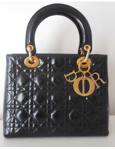 SAC LADY DIOR NOIR VERNI...