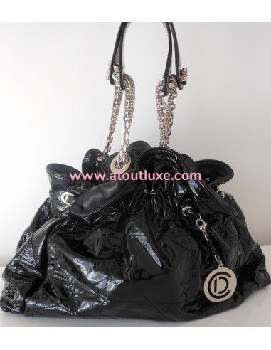 SAC DIOR LE 30 NOIR VERNI