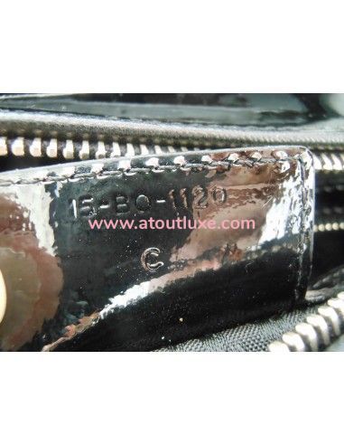 SAC LADY DIOR NOIR VERNI GRAND MODELE  SAC LADY DIOR NOIR VERNI GRAND MODELE