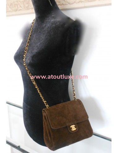 SAC CHANEL MINI TIMELESS MARRON VINTAGE SAC CHANEL MINI TIMELESS MARRON VINTAGE