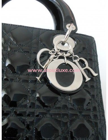 SAC LADY DIOR VERNI NOIR MEDIUM SAC LADY DIOR VERNI NOIR MEDIUM
