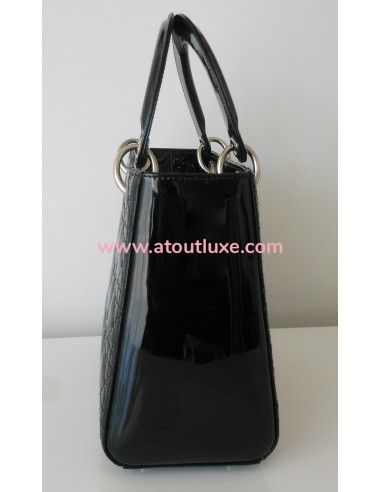 SAC LADY DIOR VERNI NOIR MEDIUM SAC LADY DIOR VERNI NOIR MEDIUM