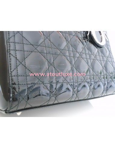 SAC LADY DIOR VERNI NOIR MEDIUM SAC LADY DIOR VERNI NOIR MEDIUM
