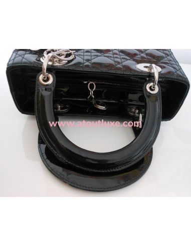 SAC LADY DIOR VERNI NOIR MEDIUM SAC LADY DIOR VERNI NOIR MEDIUM