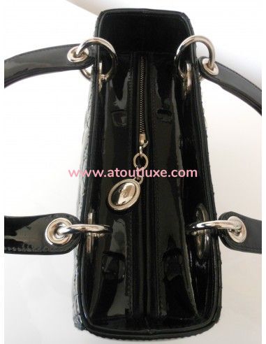 SAC LADY DIOR VERNI NOIR MEDIUM SAC LADY DIOR VERNI NOIR MEDIUM