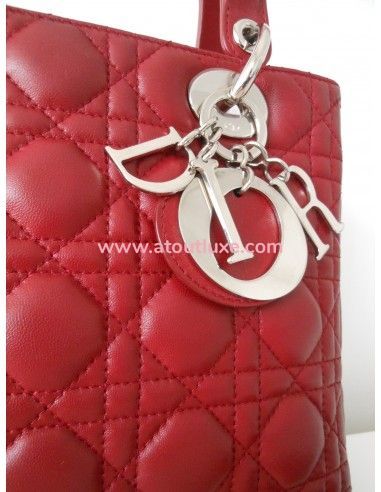 SAC LADY DIOR ROUGE GRENAT SAC LADY DIOR ROUGE GRENAT