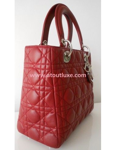 SAC LADY DIOR ROUGE GRENAT SAC LADY DIOR ROUGE GRENAT