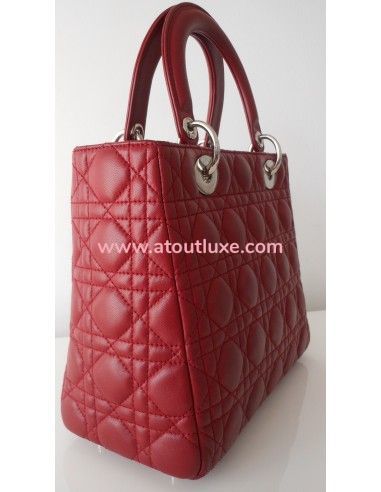 SAC LADY DIOR ROUGE GRENAT SAC LADY DIOR ROUGE GRENAT