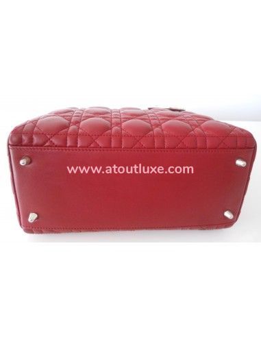 SAC LADY DIOR ROUGE GRENAT SAC LADY DIOR ROUGE GRENAT