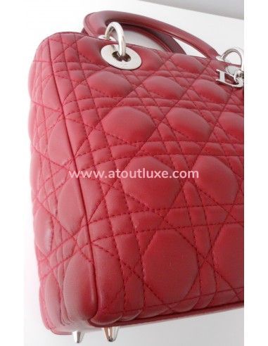 SAC LADY DIOR ROUGE GRENAT SAC LADY DIOR ROUGE GRENAT