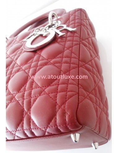 SAC LADY DIOR ROUGE GRENAT SAC LADY DIOR ROUGE GRENAT