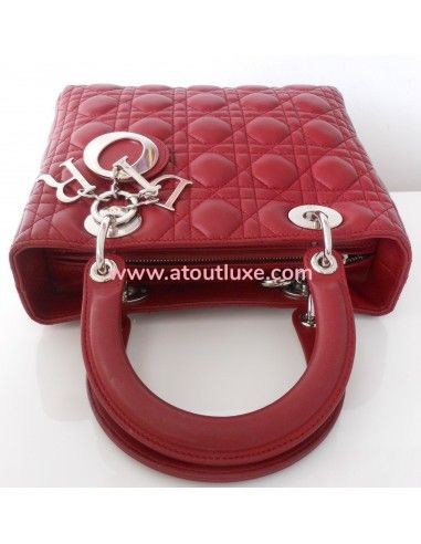 SAC LADY DIOR ROUGE GRENAT SAC LADY DIOR ROUGE GRENAT