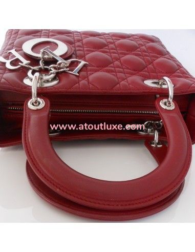 SAC LADY DIOR ROUGE GRENAT SAC LADY DIOR ROUGE GRENAT