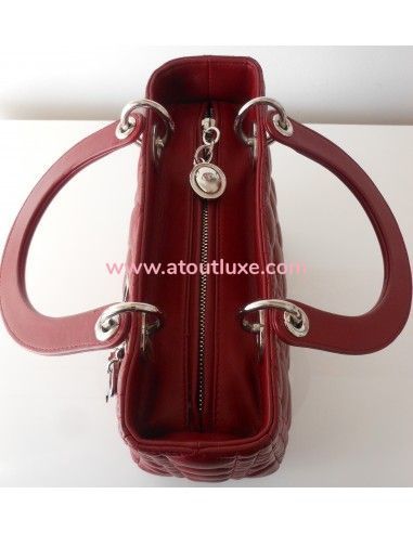 SAC LADY DIOR ROUGE GRENAT SAC LADY DIOR ROUGE GRENAT