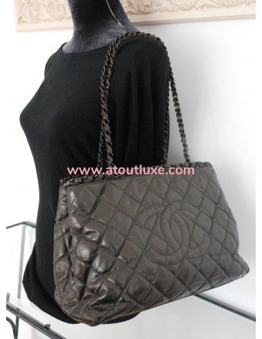 SAC CHANEL SHOPPING GRIS SAC CHANEL SHOPPING GRIS