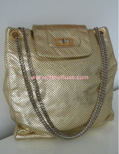 SAC CHANEL 2.55 GRAND MODELE DORE