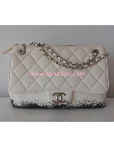 SAC CHANEL TIE AND DYE BLANC GM