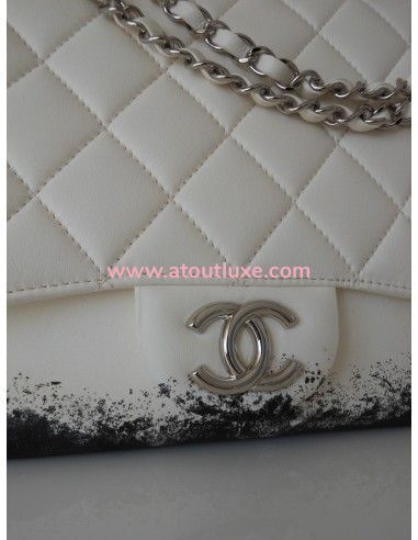 SAC CHANEL TIE AND DYE BLANC GM SAC CHANEL TIE AND DYE BLANC GM