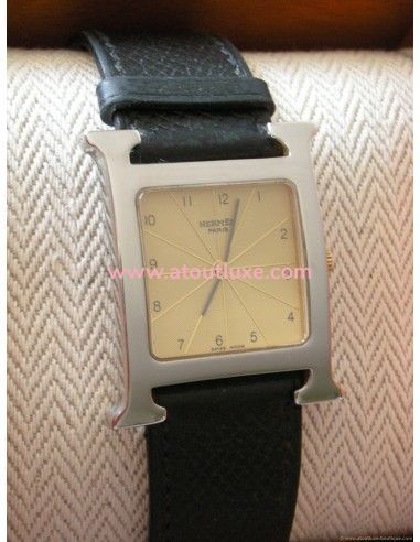 MONTRE HERMES H-OUR BRACELET NOIR MM