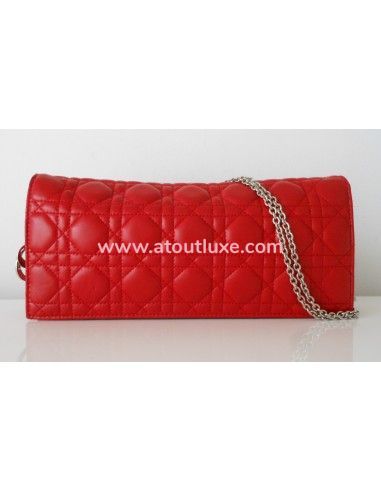 POCHETTE LADY DIOR ROUGE POCHETTE LADY DIOR ROUGE